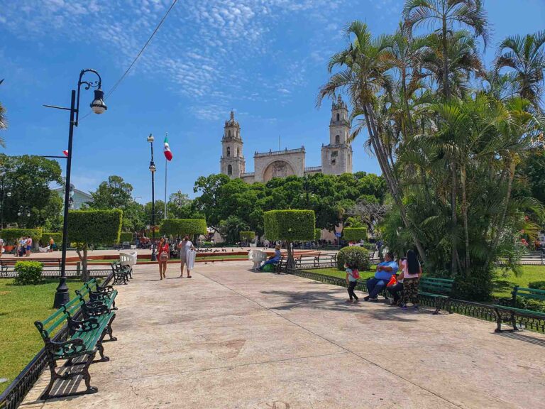 Der Hauptplatz von Mérida in Mexiko Foto: Lisa Freudlsperger