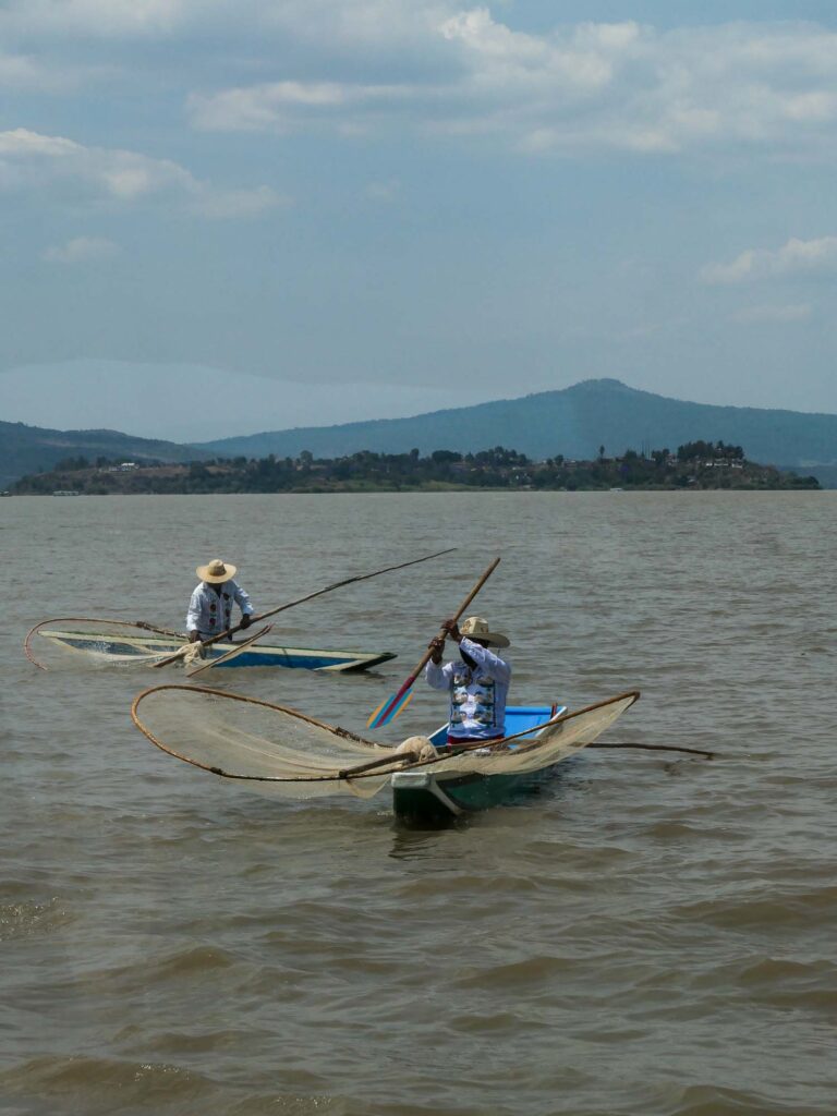 Fischer auf dem See von Pátzcuaro. Foto: Lisa Freudlsperger