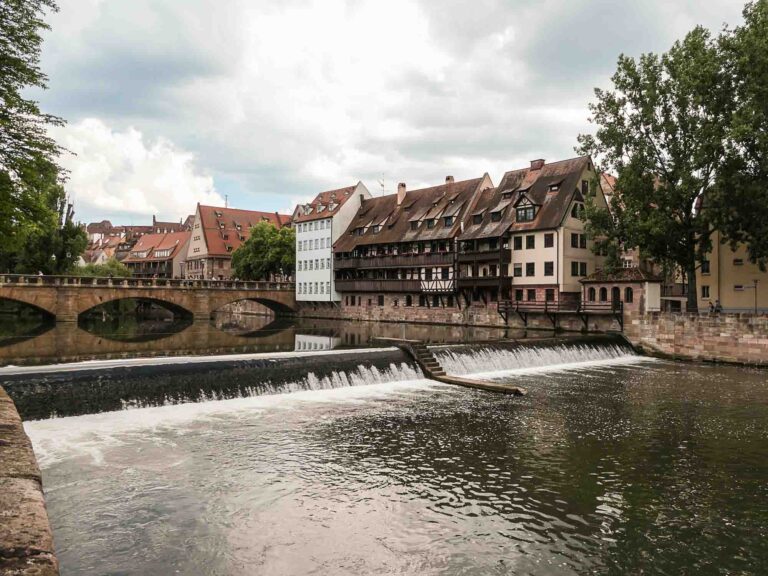 Fluss und Häuser der Nürnberger Altstadt Foto: Lisa Freudlsperger